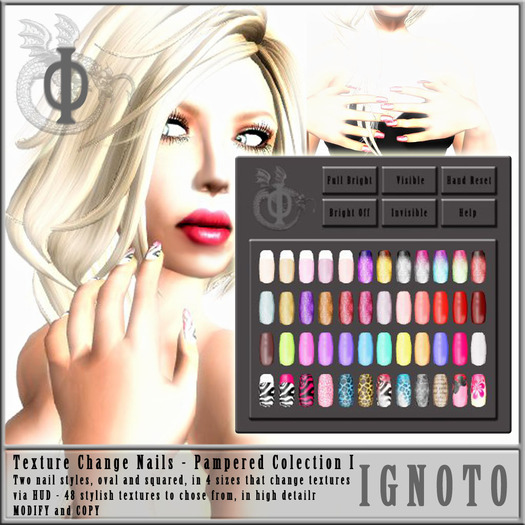 [IGNOTO] Nails Pampered Pack I - Texture Change HUD