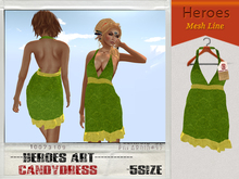 Heroes Art.-Candy Dress Greeen Yellow Woman