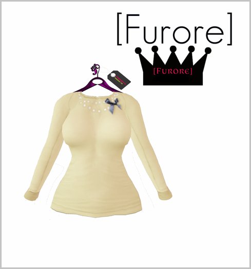 [Furore] Soft Ribbon Shirt *VANILLA*