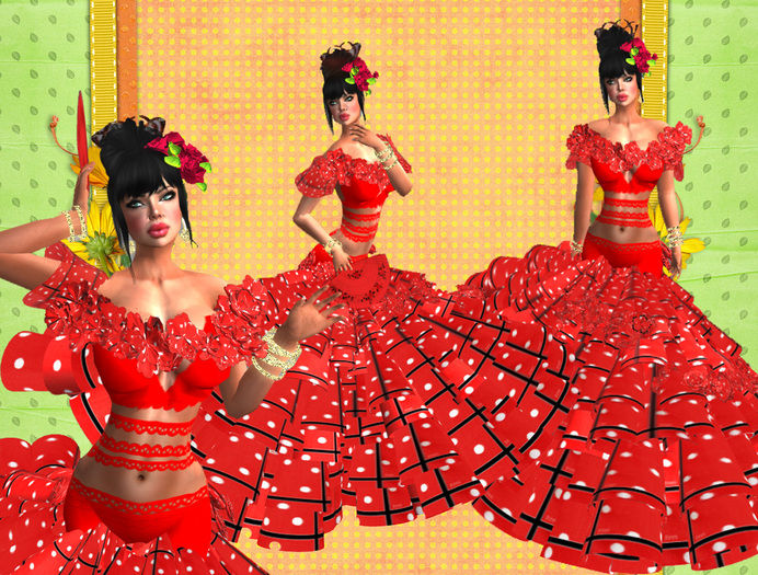 "SELVA DESINGS COSTUMES" FLAMENCA DRESS OUTFIT