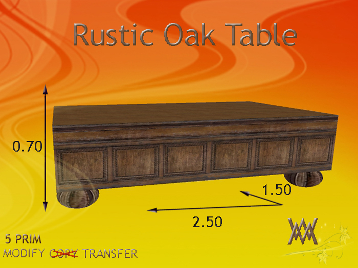 Table Rustic Oak by Wild Motley