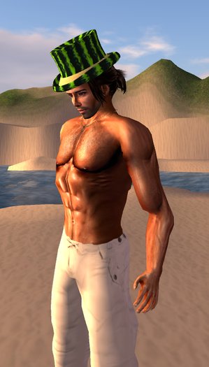 gambler hat - watermelon