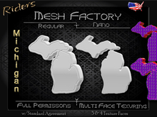 Riders - Full Permission Mesh, NANO Incl. Multiple Face Texturing - Jewelry, Charms, Buckles, Buttons, Logos - Michigan