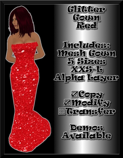 Glitter Gown Red