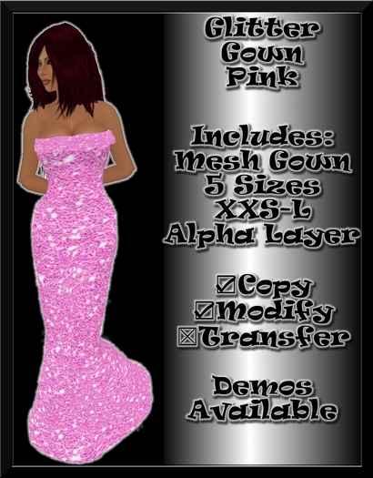 Glitter Gown Pink