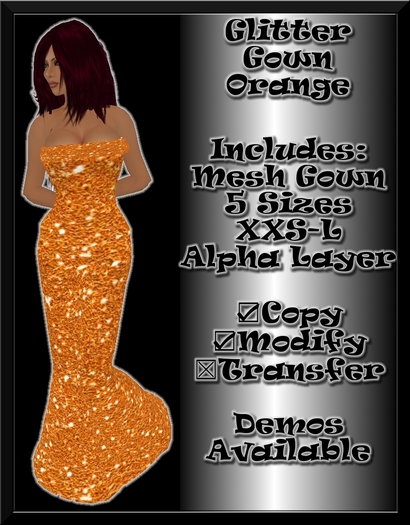 Glitter Gown Orange