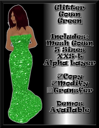 Glitter Gown Green