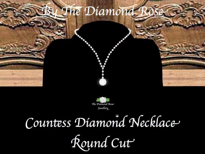 Countess Diamond Necklace Round Cut BOXED