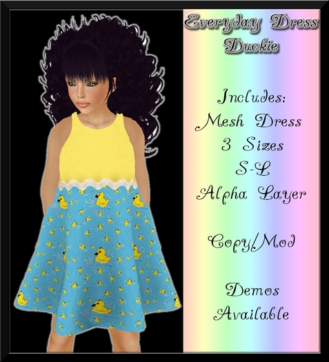 Everyday Dress Duckie **FOR CHILD AVATARS**