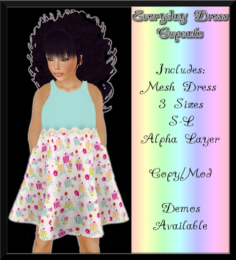 Everyday Dress Cupcake **FOR CHILD AVATARS**