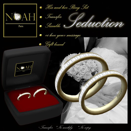 NP*Engagement Ring Gift Box Gold "Seduction"