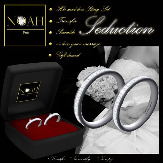 NP*Engagement Ring Gift Box Silver "Seduction"