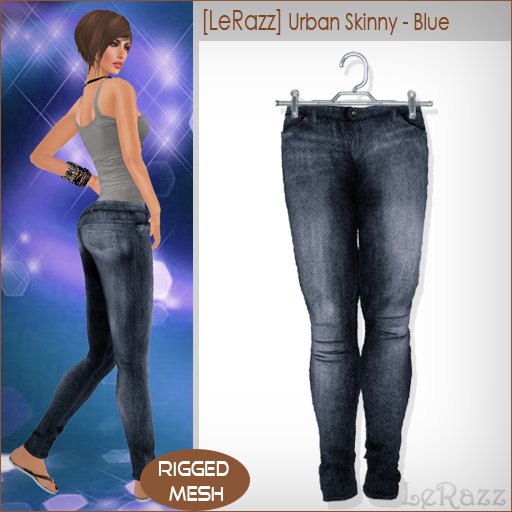 [LeRazz] Urban Skinny - Blue (Rigged Mesh)
