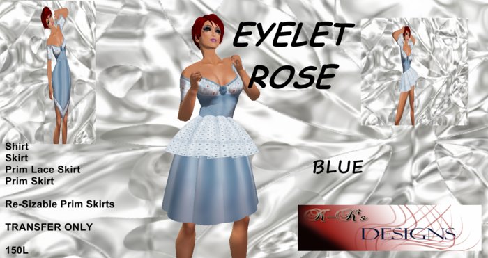 Eyelet Rose Blue