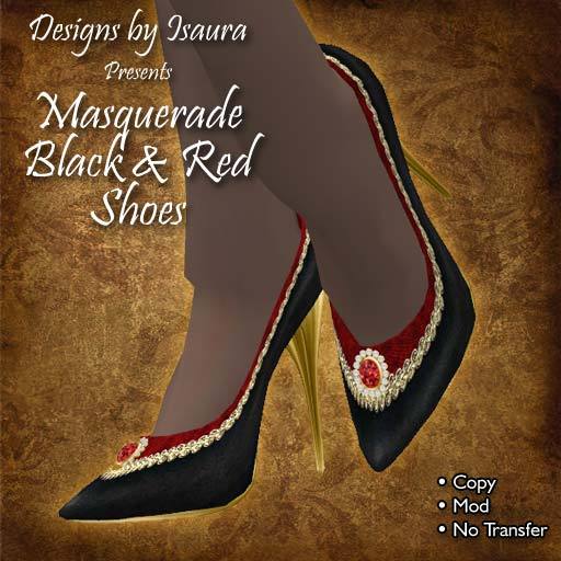 Masquerade Red & Black Shoes