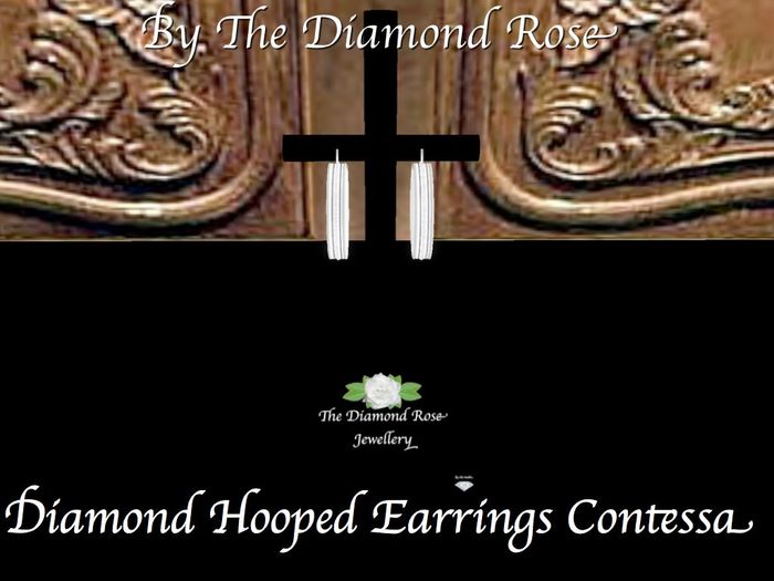 Diamond Hooped Earrings Contessa (BOXED)