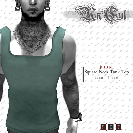 Uncut - SquareNeck Tank Light Green 