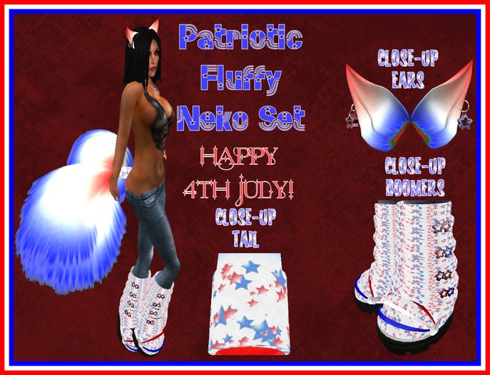 Patriotic Fluffy Neko Set 2012
