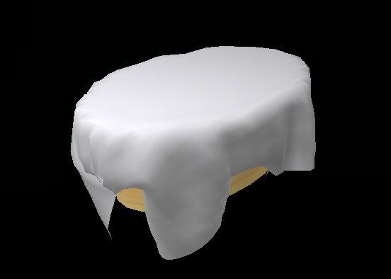 Full Perms Sculpted Oval Table Cloth