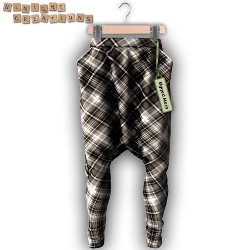 NN Mesh Harem Pants Check 4