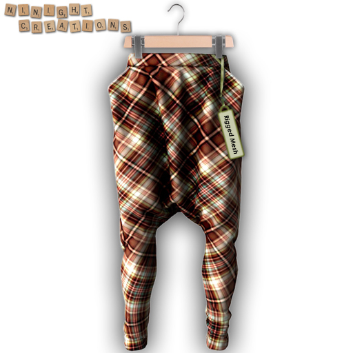 NN Mesh Harem Pants Check 5