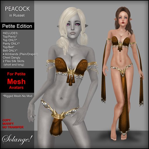 *Solange!* Petite Peacock Silk - RUSSET
