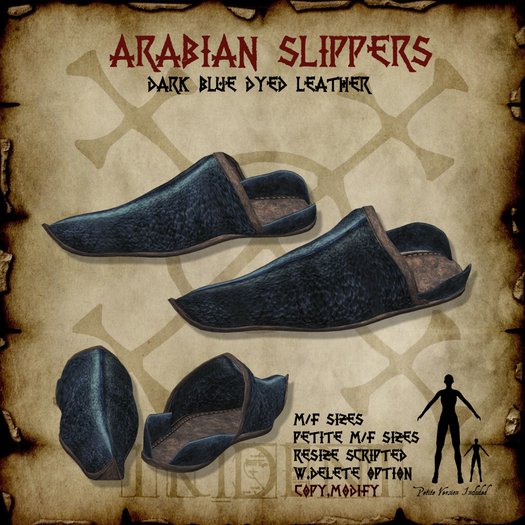Arabian Slippers [D.Blue] 