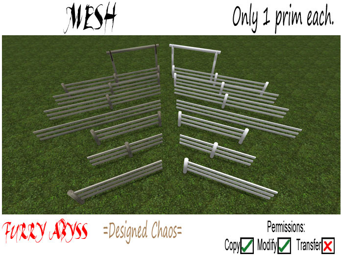 Furry Abyss = MESH = Ranch/Farm Fence Pack