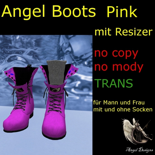 Angel Boots  Pink