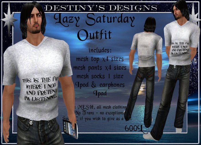!~DD~! Lazy Saturday Outfit - Mens