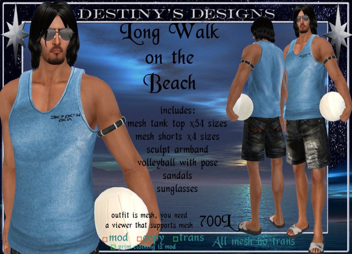 !~DD~! Long Walk on the Beach - Mens