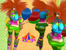 "SELVA DESINGS COSTUMES" CLOWN WOMAN OUTFIT--PAYASA