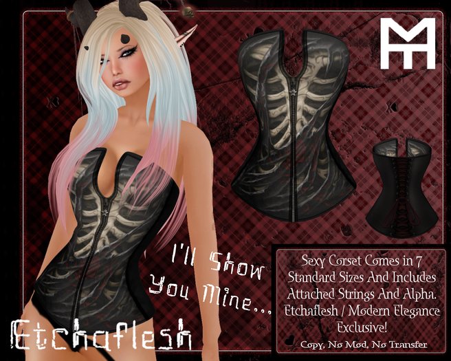 [Etchaflesh/ME] I'll Show You Mine MESH Cleavage Corset