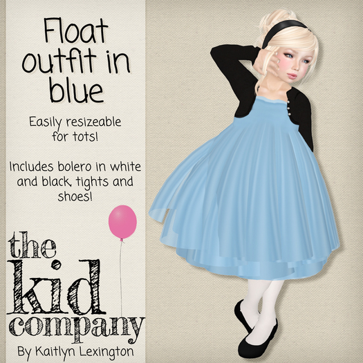 the kid company. float dress. blue.