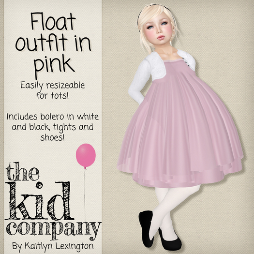 the kid company. float dress. pink.