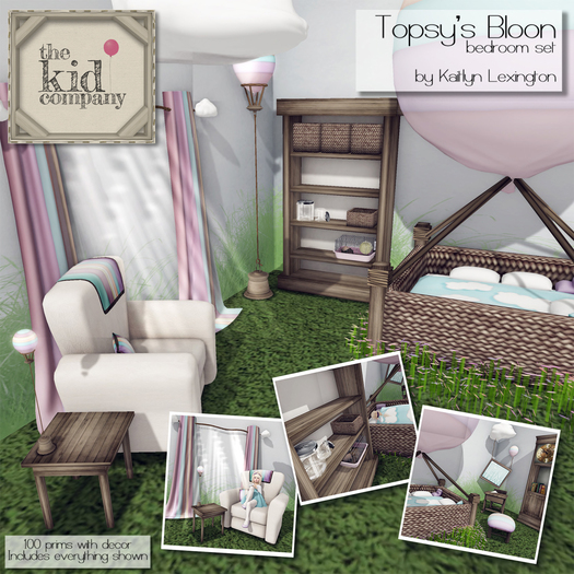 the kid company; topsy's bloon bedroom.