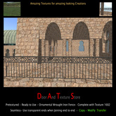 Ornate Wrought Iron Fence with Wrought Iron Fence Texture, Decorative Fence Railing, Formal Metal Fenc Rail 1602