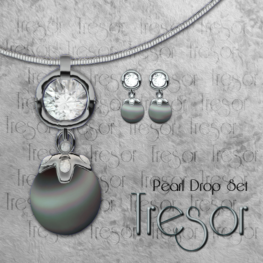 ::Tresor:: Pearl Drop Set (Silver, Peacock)