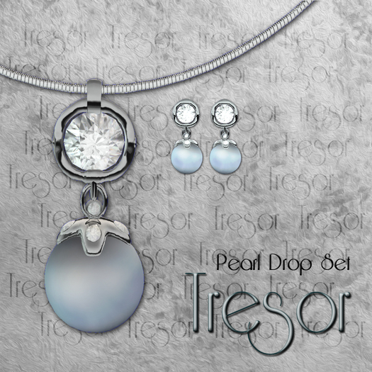::Tresor:: Pearl Drop Set (Silver, Silver)