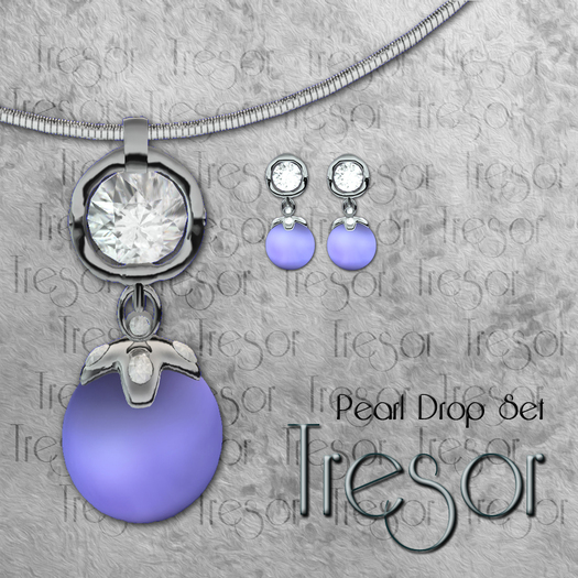 ::Tresor:: Pearl Drop Set (Silver, Lilac)