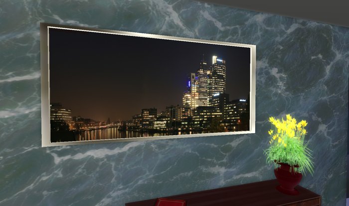 Amsterdam by Night Painting  2 prims