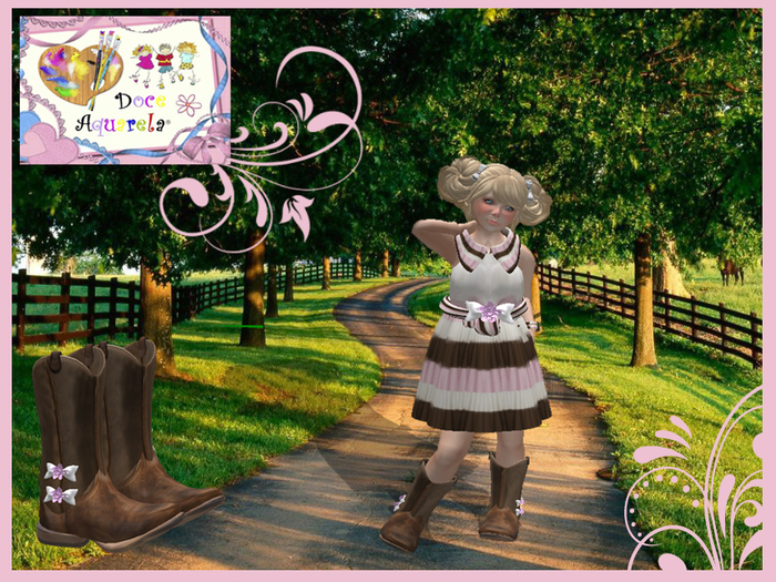 {**}Doce Aquarela{**} Vestido Napolitano