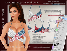 LMC PSD FILES & TGA - Tops XI - Mini Set - 4th July - sexy wrapped BOM neckholder