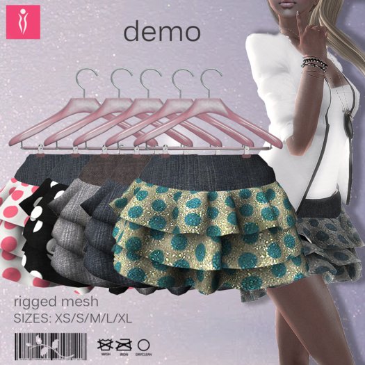 **SHINE** Mesh mini skirt DEMO 