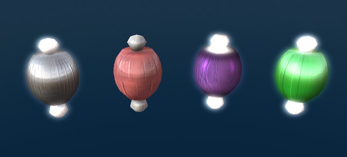 4 Colorful Chines Lamps full permission by Q