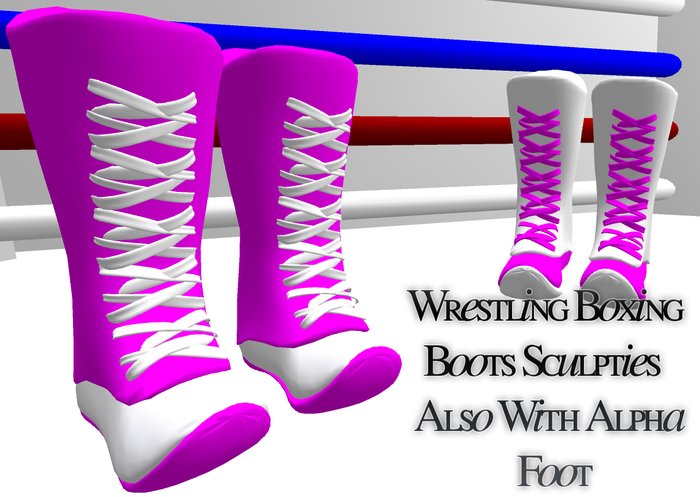Wrestling/Boxing Boots Pink&White