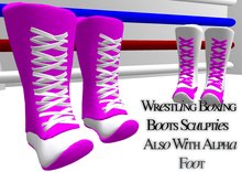 Wrestling/Boxing Boots Pink&White