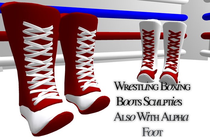 Wrestler/Boxing Boots Red & White