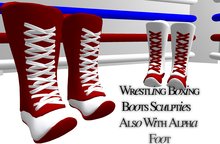 Wrestler/Boxing Boots Red & White