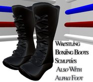 Wrestler/Boxing Boots BlackShine